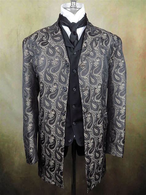 Men S Brocade Frock Coat Brown Western And Cowboy Long Coat