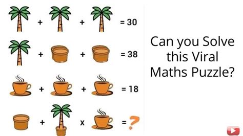 Are you smart enough to solve this maths puzzle before the video ends ...