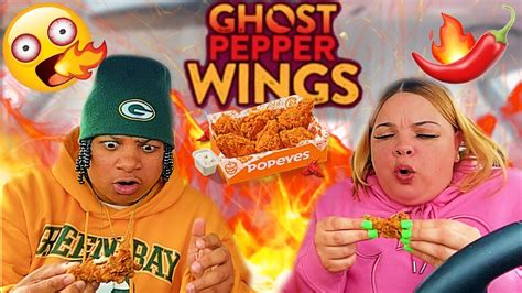 TRYING POPEYES NEW GHOST PEPPER CHICKEN WINGS FOR THE FIRST TIME