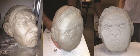 This clay sculpture fell perfectly flat on its face, and looks pissed ...