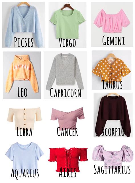 Zodiac Crop Tops 🦋 In 2021 Zodiac Clothes Zodiac Signs Outfits Style Inspiration Zodiac Outfits