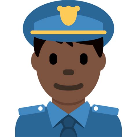 👮🏿‍♂️ Man Police Officer Dark Skin Tone Emoji Meaning And Symbolism ️