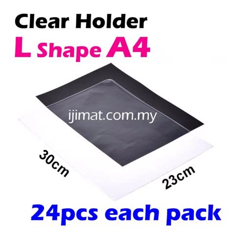 A4 Size L Shape Clear Transparent Document Pvc Folder Holder File