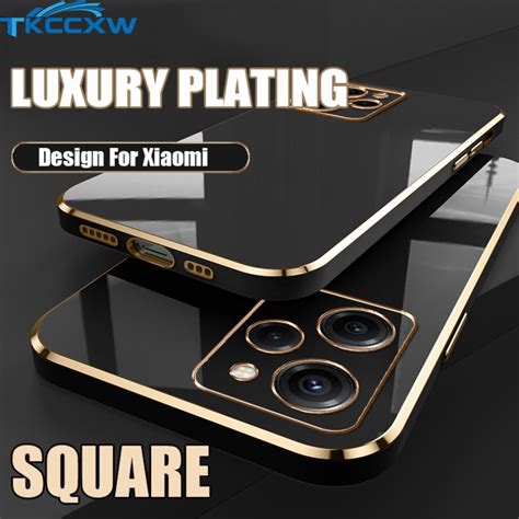 Square Plating Casing For Redmi Note Pro S C C Case Luxury