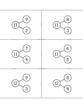 Number Bond Flash Cards Facts To 20 Math Printable By CLMR Fam