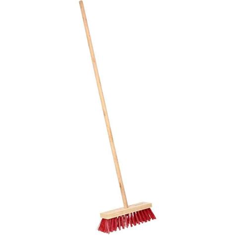 Moonlight 12 Inch Red 6 Row Hard Bristles Broom 10116 Tool Souk