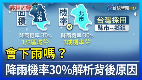 會下雨嗎 降雨機率30 解析背後原因【發現科學】 Youtube