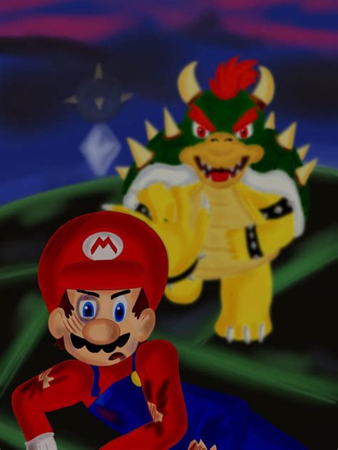 Mario fights bowser by SleepyBird94 on DeviantArt