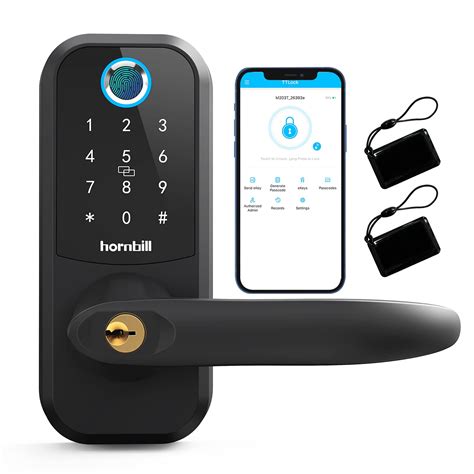 Buy Fingerprint Smart Lock Door Handle Hornbill 6 In 1 Keyless Entry Keypad Digital Door Lock