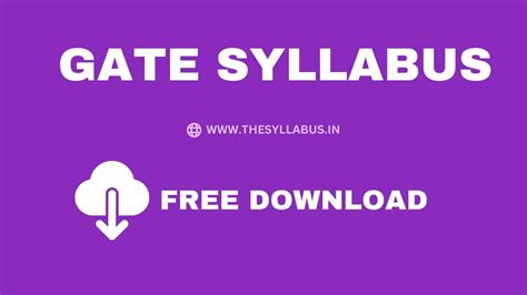 Gate Syllabus 2024 Subject Wise Topics Exam Pattern Etc