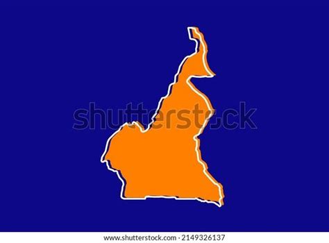 Outline Map Cameroon Stylized Concept Map Stock Vector Royalty Free