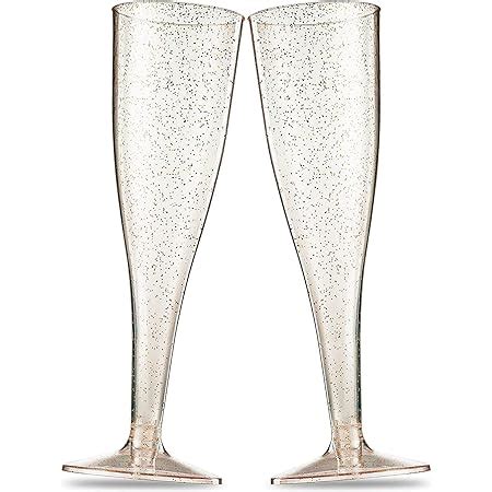 Amazon Pack Plastic Champagne Flutes Oz Clear Plastic