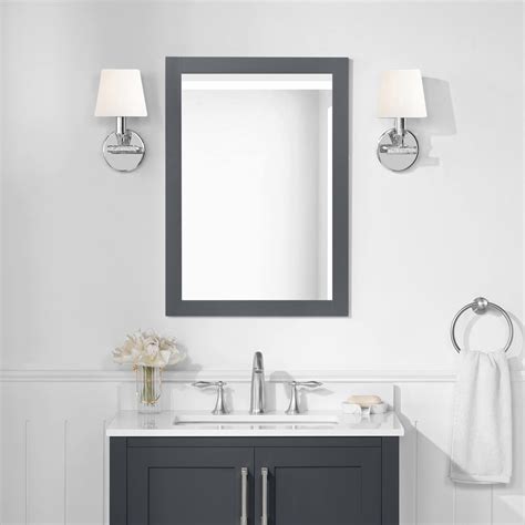 Dark Grey Bathroom Mirror Rispa