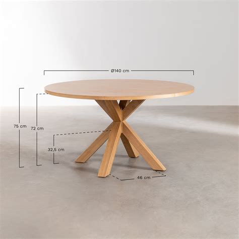 Mesa De Comedor Redonda En Mdf Cm Pleven Sklum