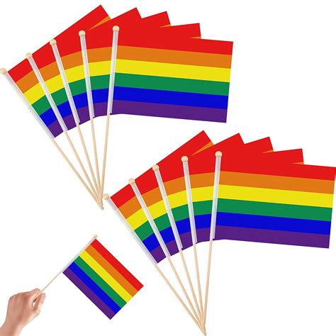 Zayin Pride Regenbogen Flagge Handflaggen St Ck Gay Pride Flaggen