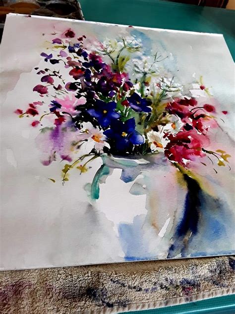 Épinglé par Kay Young sur Watercolors and Art en 2024 Peinture fleurs