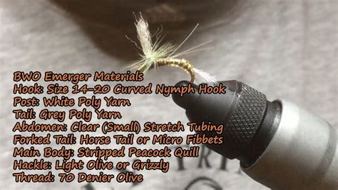 Best Emerger Flies Blue Winged Olive Emerger Quill Body Fly Tying