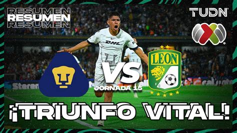 Resumen y goles Pumas vs León CL2024 Liga Mx J15 TUDN YouTube