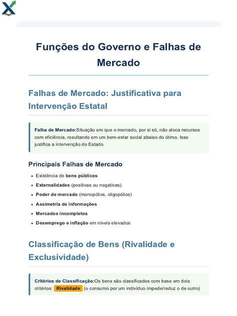 Sobre Falhas De Mercado Assinale A Alternativa Incorreta - 02. Funções Do Governo e Falhas de Mercado | PDF | Externalidade ...