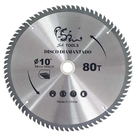 Lâmina De Serra 250Mm Disco 80 Dentes 10Pol Corte Madeira Submarino