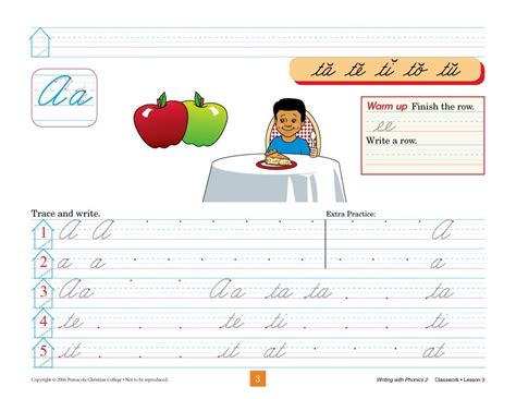 Abeka Product Information Writing With Phonics Cursive