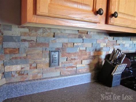 Stone Kitchen Backsplash - How to Nest for Less™