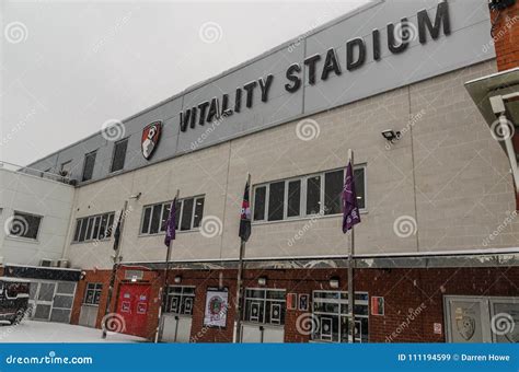 AFC Bournemouth Stadium in Snow Editorial Stock Image - Image of dorset, spring: 111194599