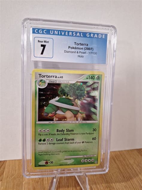 CGC 7 Pokémon TCG Torterra Diamond Pearl 17 130 Holo Rare 2007 Swirl