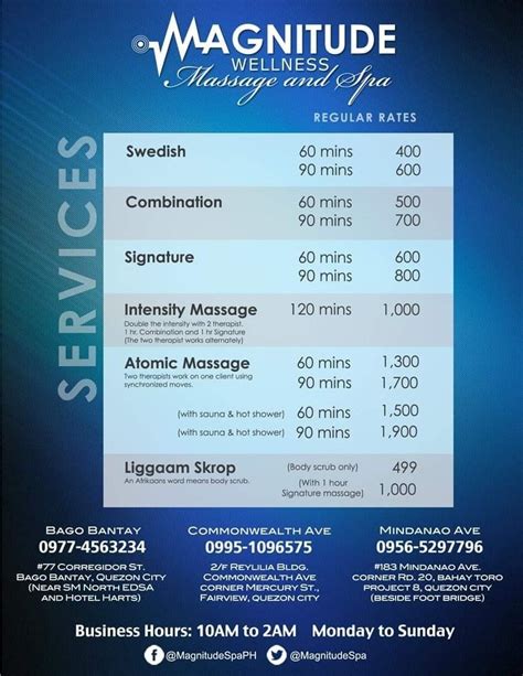 Magnitude Wellness Spa Mindanao Avenue Manila Touch