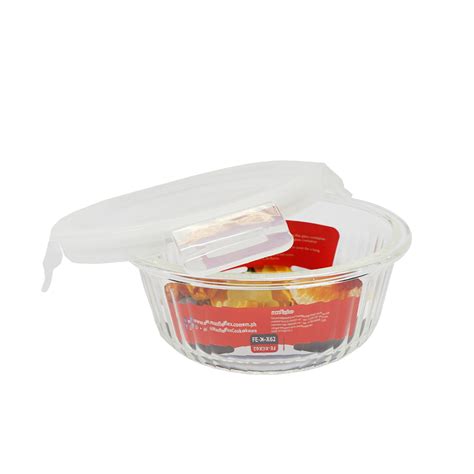 Masflex Deluxe Round Borosilicate Glass Food Container W Lid Masflex