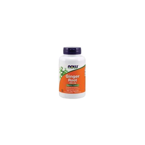 Now Ginger Root 550mg 100 Cápsulas