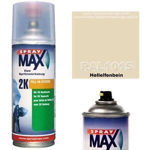 2K Lackspray RAL 1015 Farbe HELLELFENBEIN Glänzend Sprühfarbe Acryllack