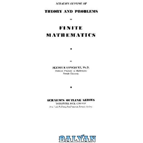 خرید و قیمت دانلود کتاب Theory And Problems Of Finite Mathematics