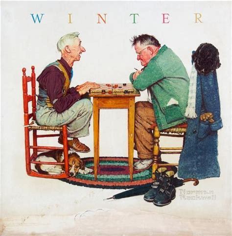 Norman Rockwell Winter Old Men Norman Rockwell Paintings Norman Rockwell Art Norman