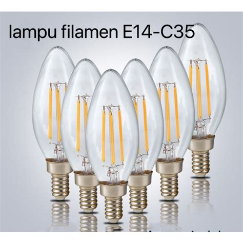 Jual LAMPU LED FILAMEN 4 WATT EDISON 4W ST64 G80 G45 C35 FILAMENT LED