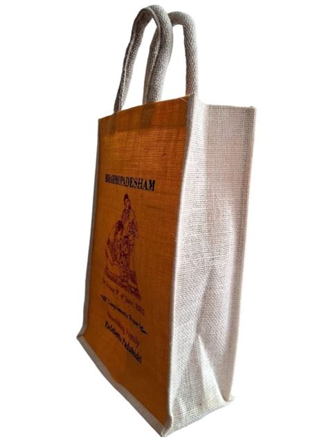 Rope Handle Open Jute Printed Custom Carry Bag Size Dimension 10 X 12