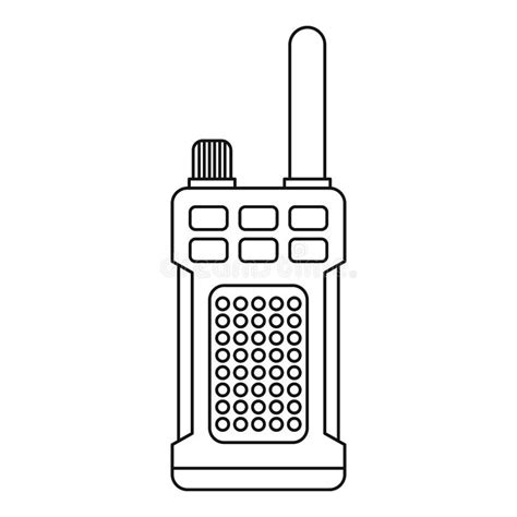 Portable Handheld Radio Icon Simple Style Stock Vector Illustration