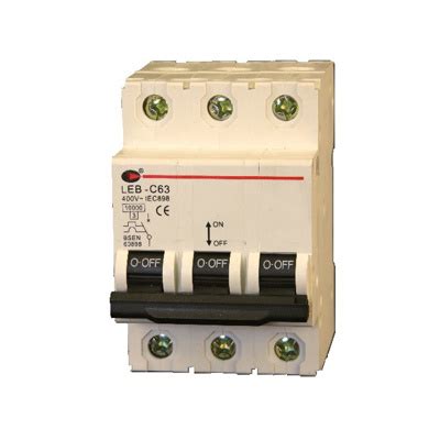 32A C Curve 3 Pole Miniature Circuit Breaker MCB