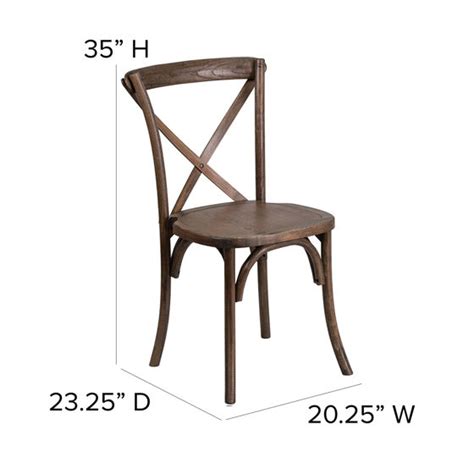 Hercules Series Stackable Early American Wood Cross Back Chair