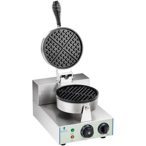 Gaufrier professionnel Téflon rond puissance 1 x 1 300 watts