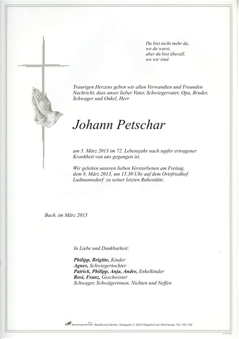 Parte F R Petschar Johann Pax Requiem