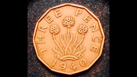 1940 Three Pence Coin YouTube