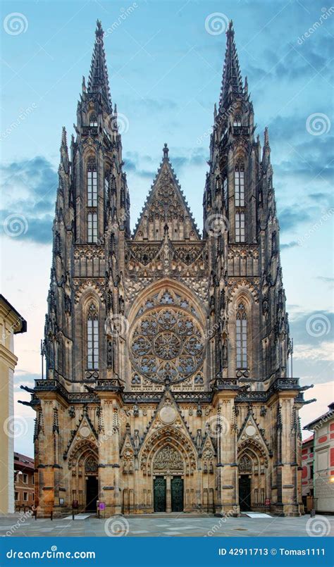 St Vitus Cathedral In Prague Castle In Prague Stock Image Image Of