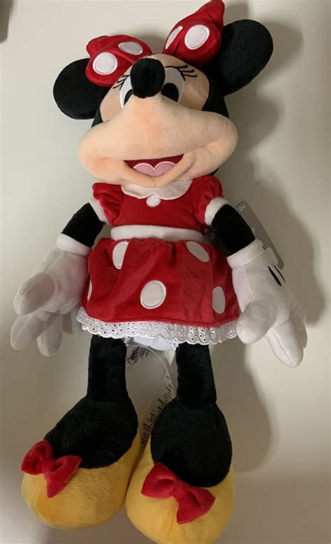 🐹 Disney Store Minnie Mouse Plush Red 18” 🆕 Ebay