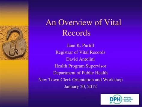 Ppt An Overview Of Vital Records Powerpoint Presentation Free