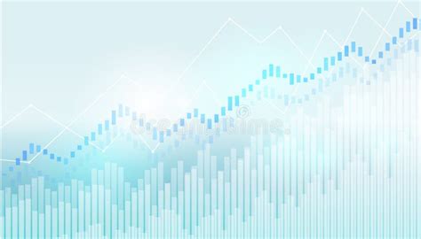 Abstract Financial Chart With Uptrend Line Graph In Stock Market On