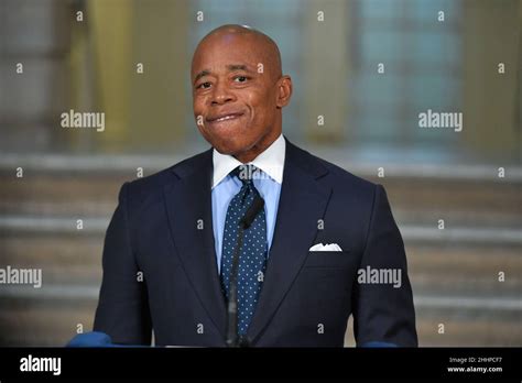 New York City Mayor Eric Adams Holds A Press Conference Announcing A