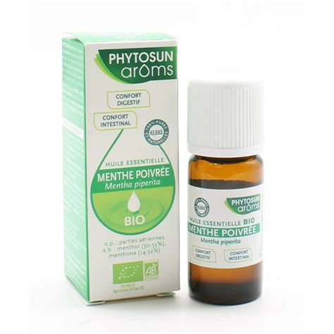 Phytosun Arôms Huile Essentielle Menthe Poivrée Bio 10ml