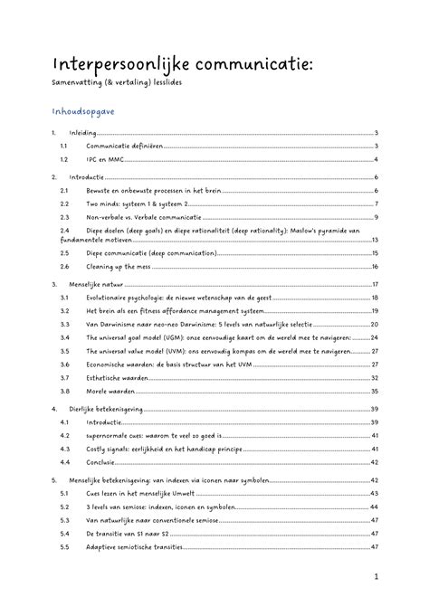 Interpersoonlijke Communicatie Interpersoonlijke Communicatie