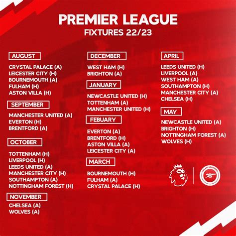 Image Arsenal Fixtures Released And Arsenal Start Away To Crystal